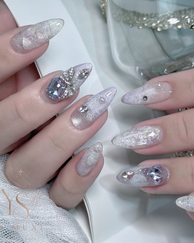 蕾絲醋酸✨，美甲作品