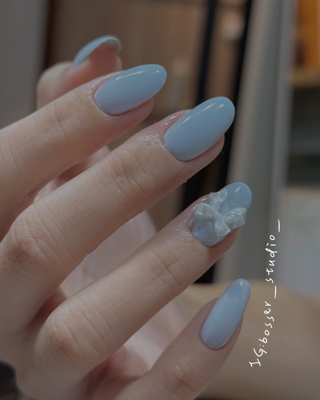 優雅的藍色小精靈🩵，美甲作品