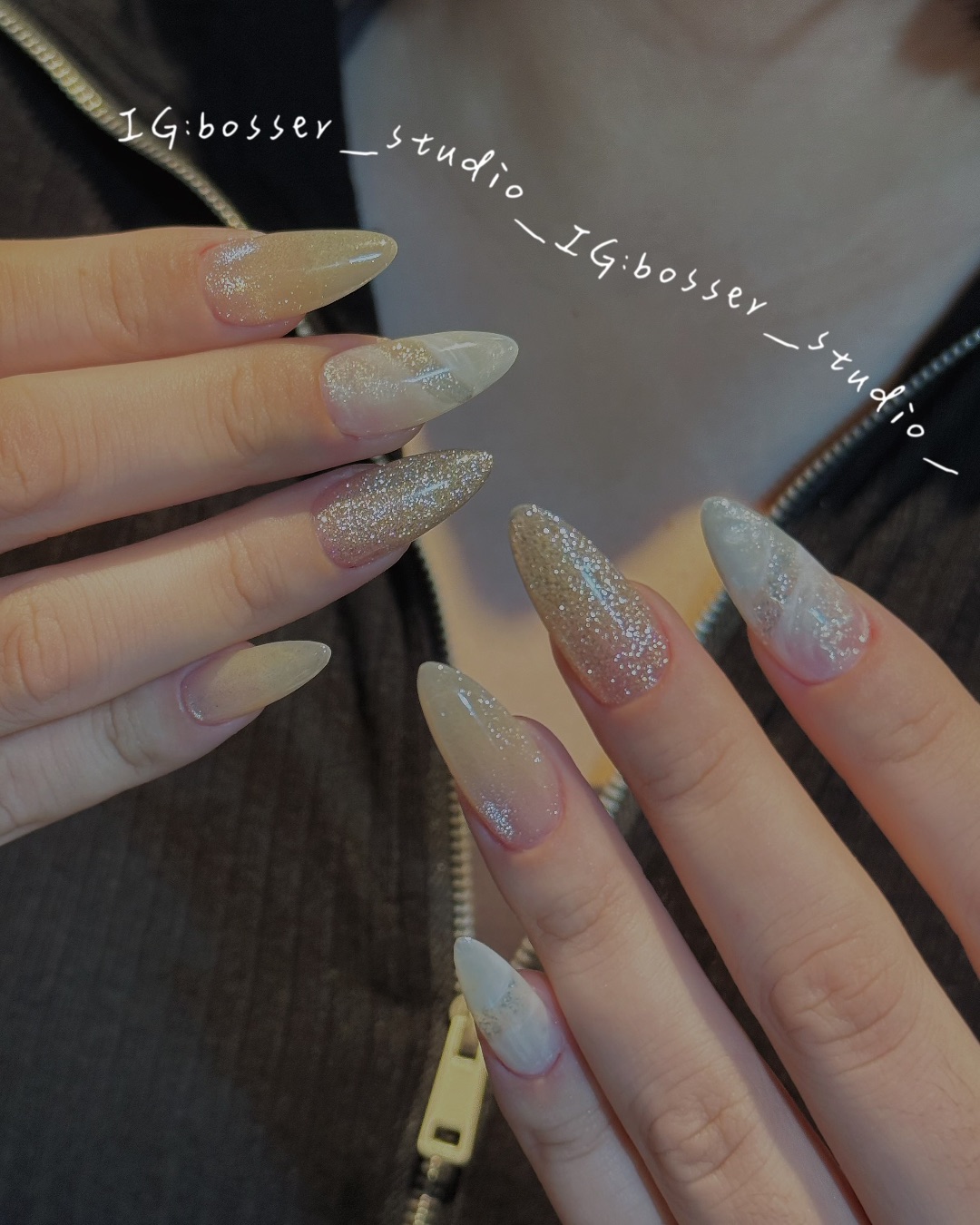 春天的爆閃暈染～，美甲作品