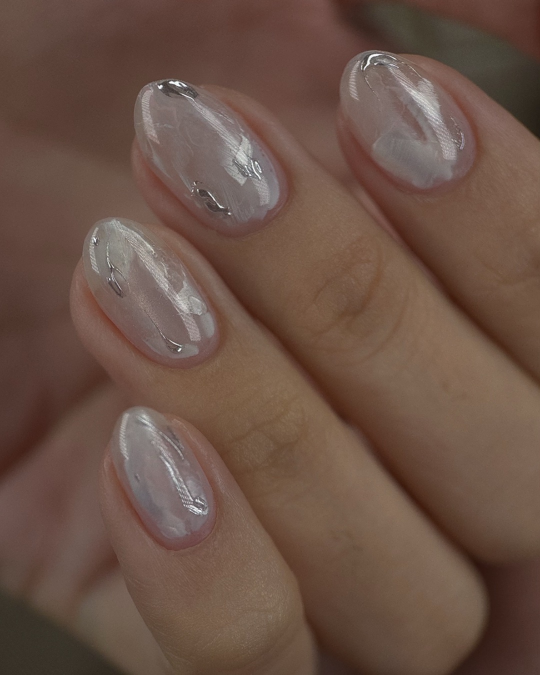 Pink Silver，美甲作品