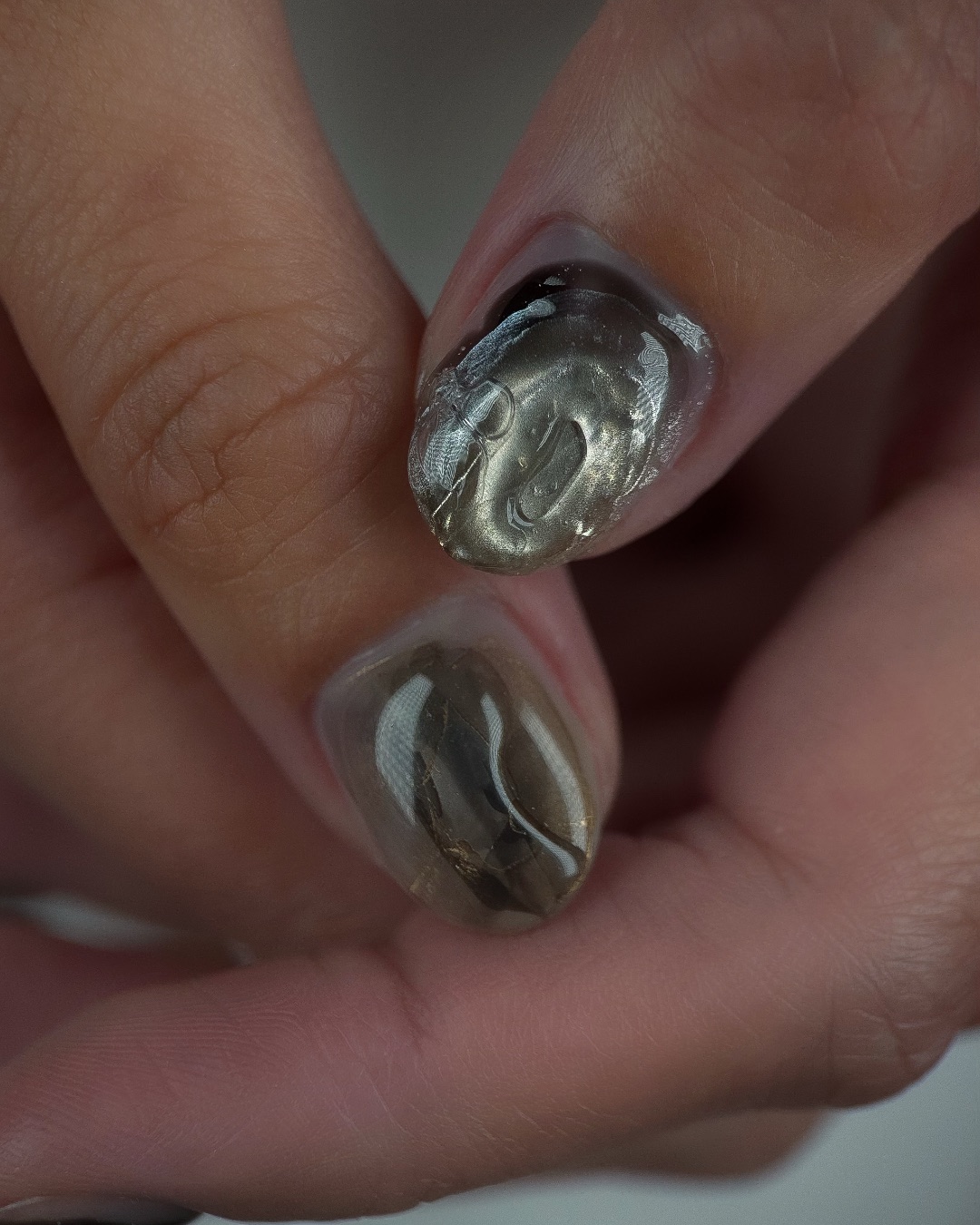 黑金，美甲作品