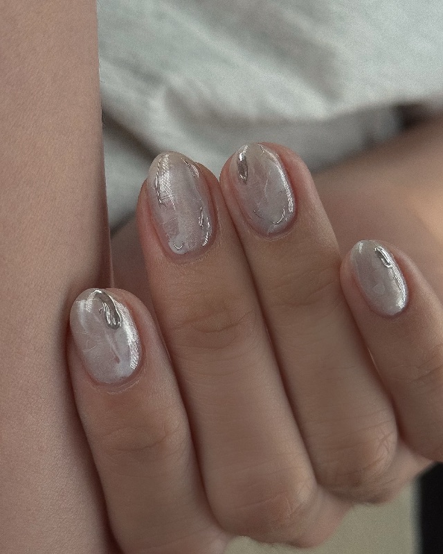 Pink Silver，美甲作品照片 4
