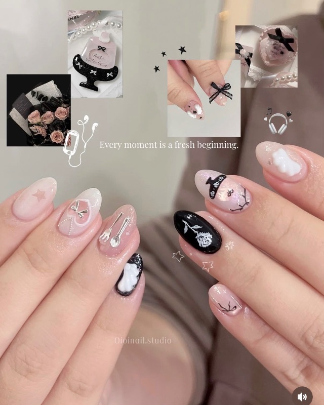 Blackpink 🖤,美甲作品