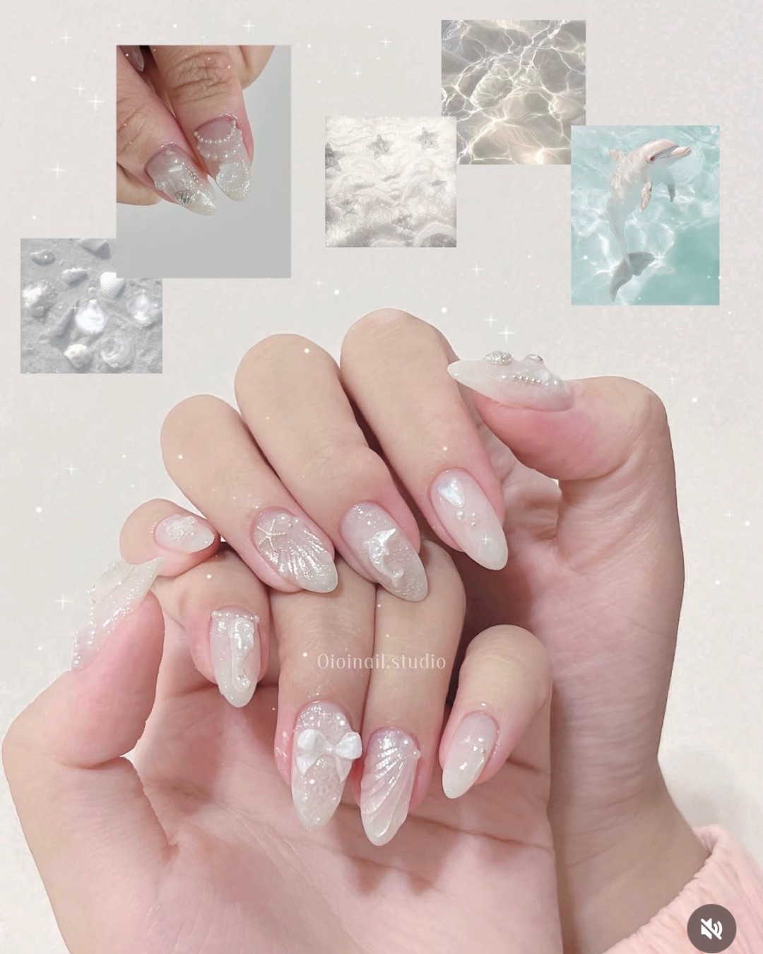白海洋🌊，美甲作品