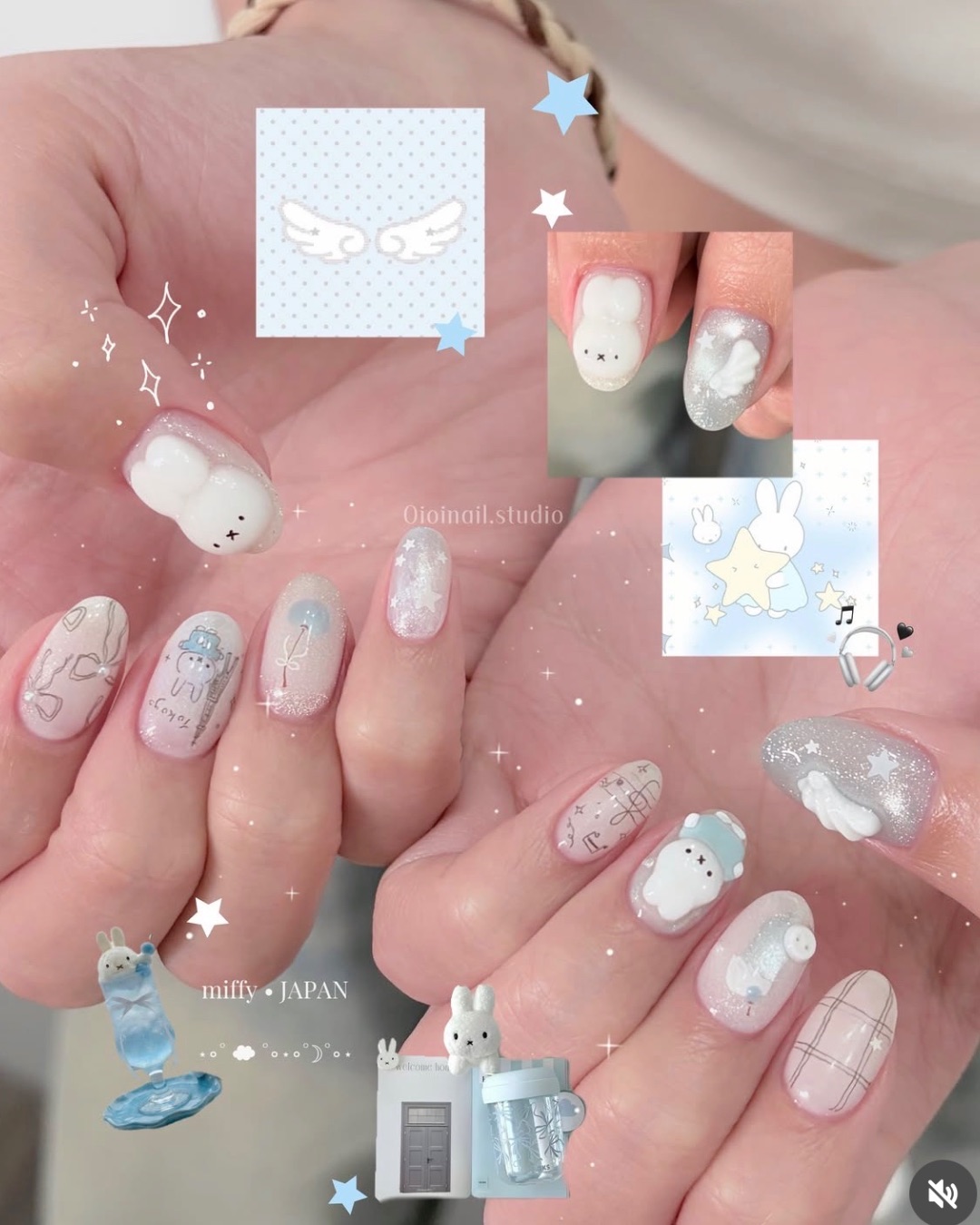 天使米菲🐰，美甲作品