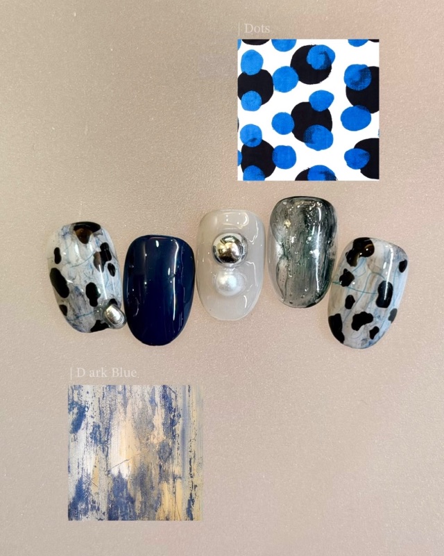 ꒰ Blue print，美甲作品照片 3
