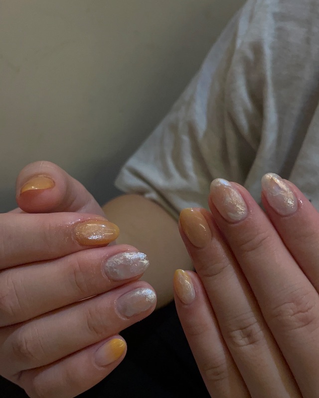 橘子🍊汽水，美甲作品照片 2