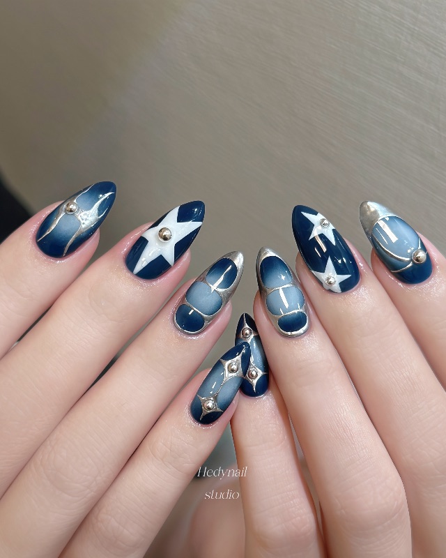 辣美眉牛仔風🌠,美甲作品
