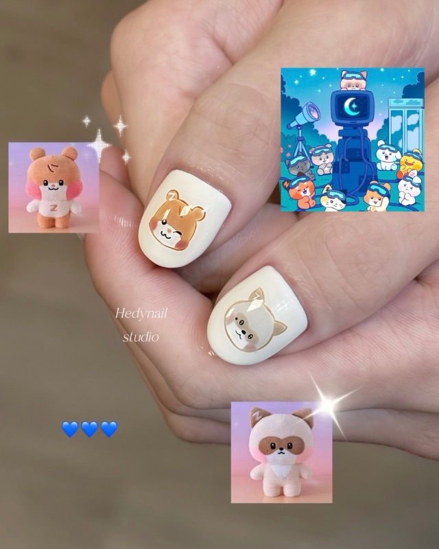 ZEROBASEONE應援甲₊˚.🎧 ˚.💙*✩。,美甲作品