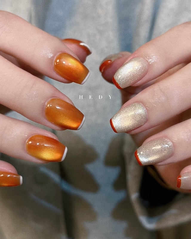 橘子汽水🍊，美甲作品照片 2