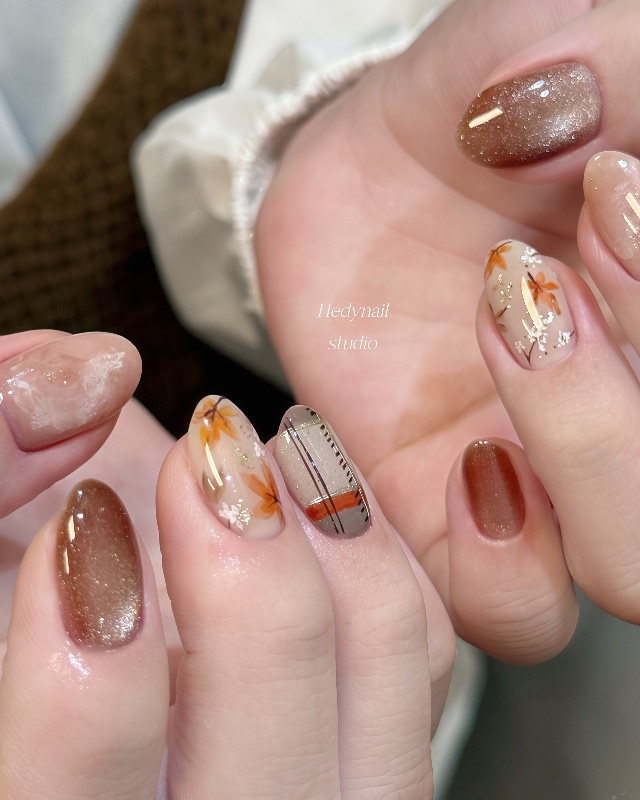 小楓葉🍁，美甲作品照片 3