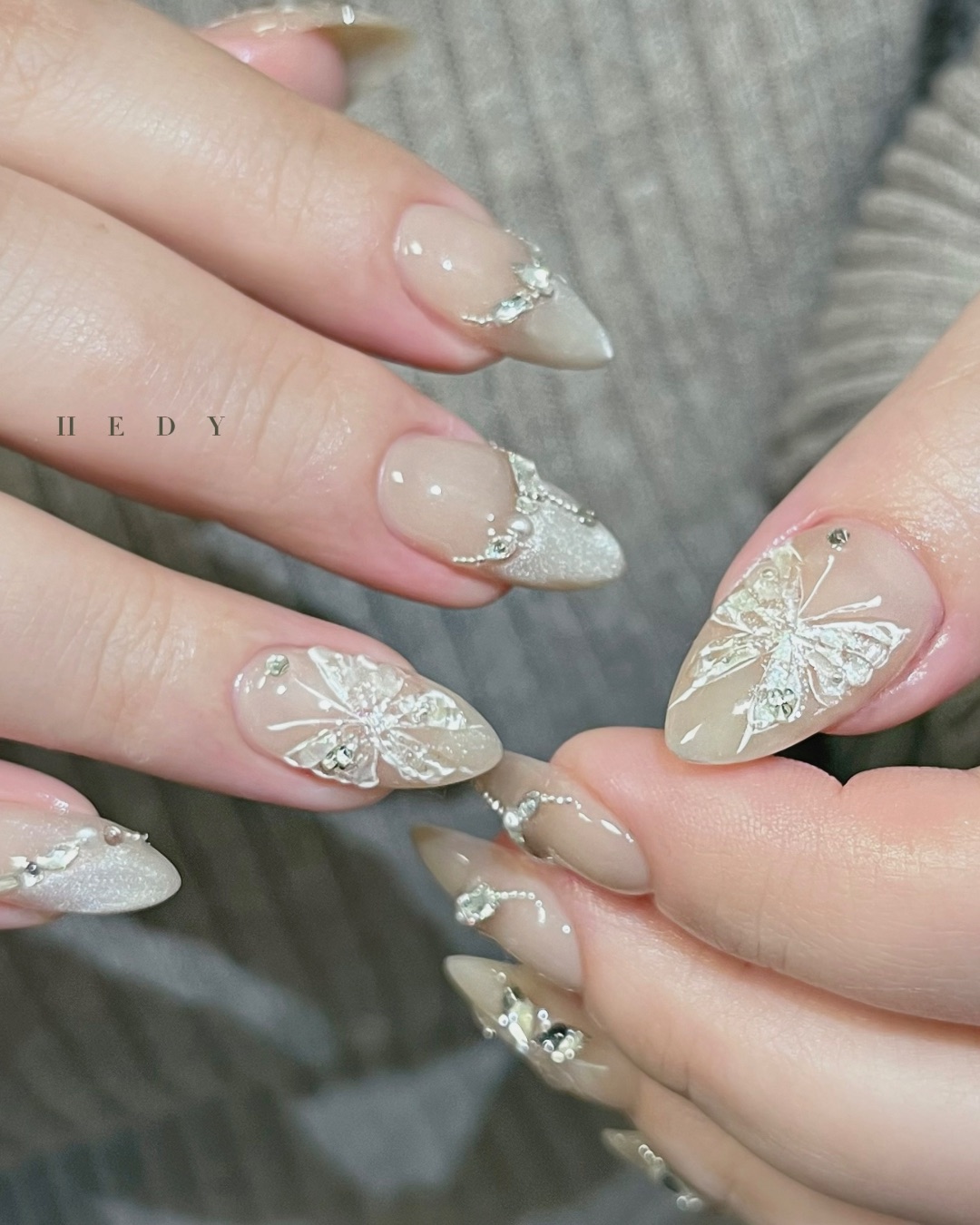 蝴蝶美甲ᓭི༏ᓯྀ ⁺.，美甲作品