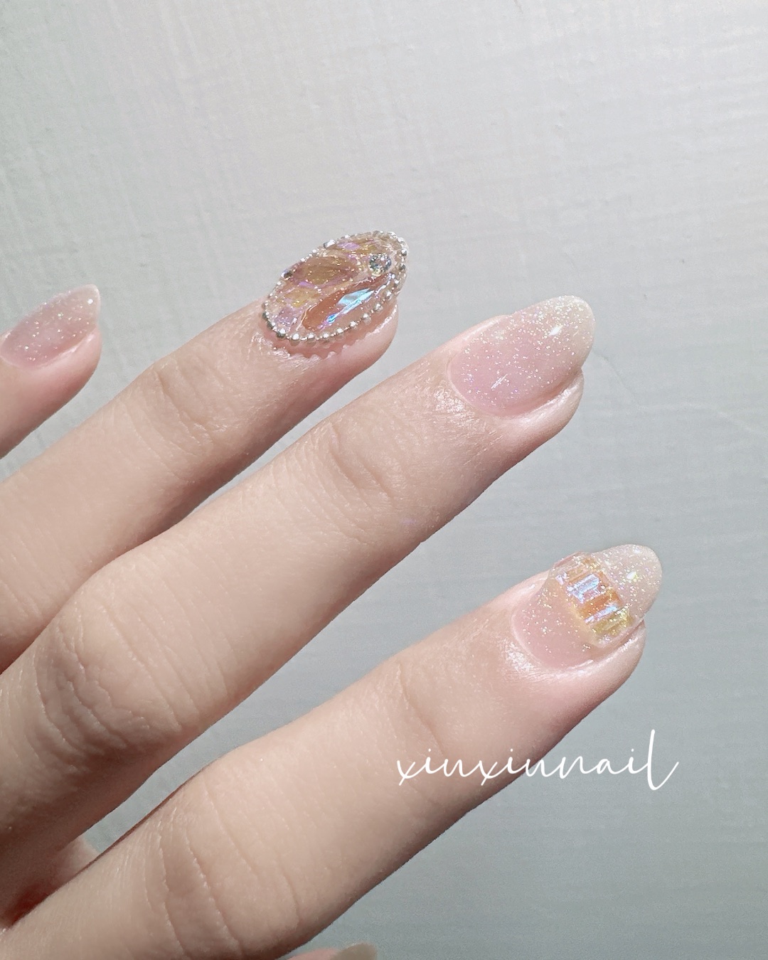 貓眼彩鑽，美甲作品