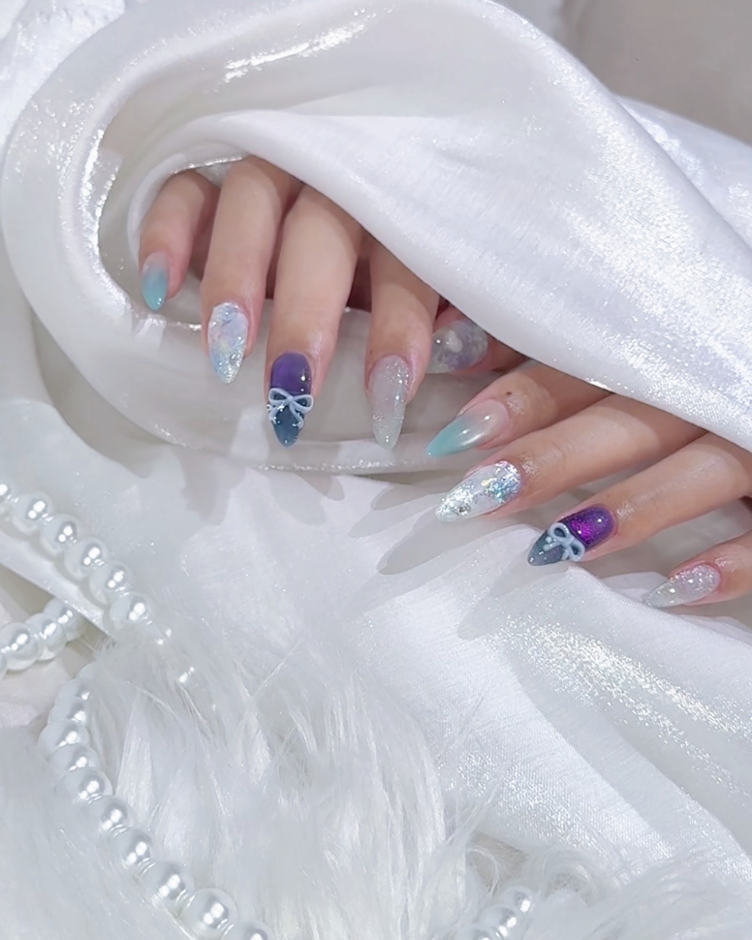 紫醉金迷，美甲作品