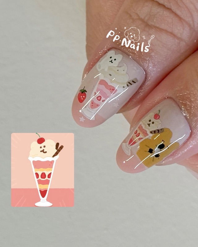 🍓矮袋鼠，美甲作品照片 2