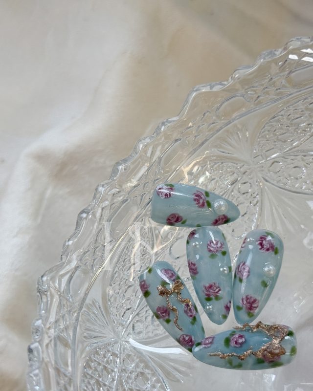 玫瑰花園，美甲作品