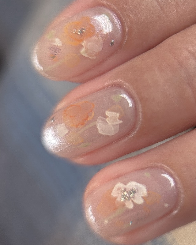 冰島罌粟花，美甲作品