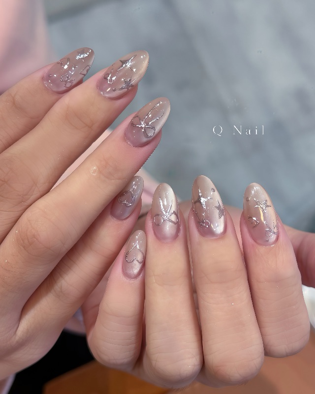 紫霧星蝶，美甲作品