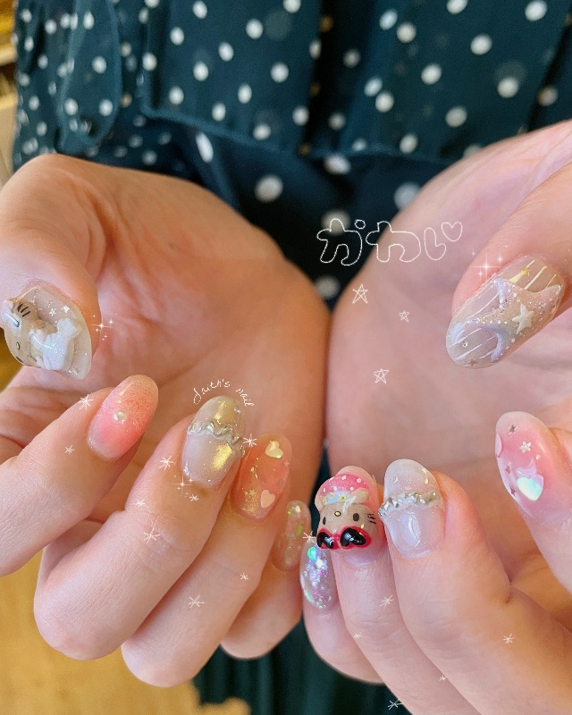 夏日美人魚，美甲作品照片 2