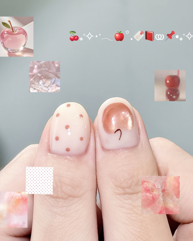 氣泡水紅蘋果🧃🍎，美甲作品照片 3