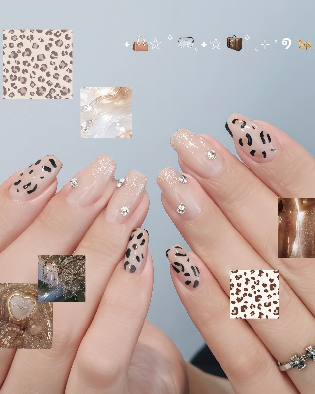 鑽石小獵豹🐆💎,美甲作品