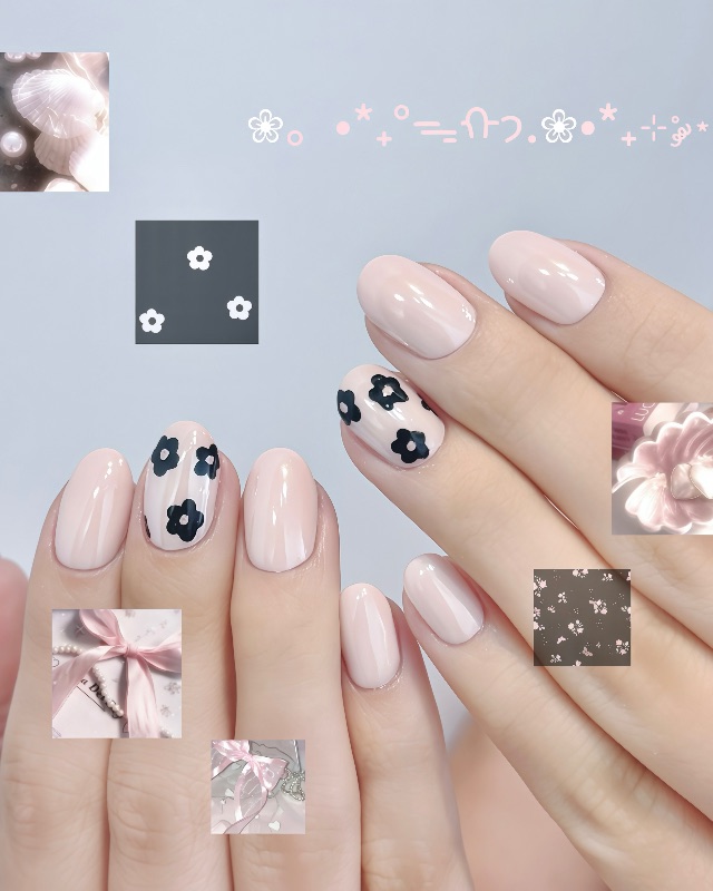 少女五瓣小花🌸,美甲作品