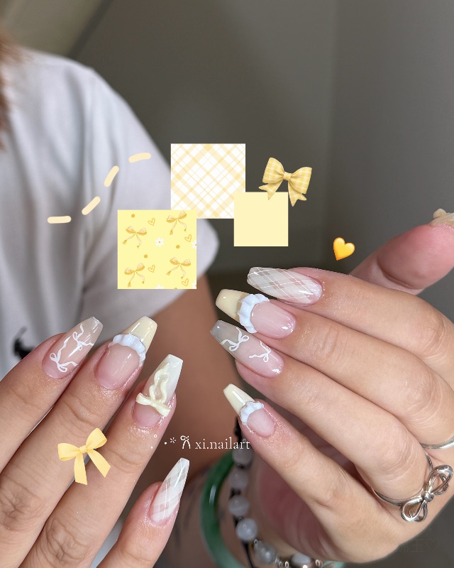 小鴨波波💛ˊ˗，美甲作品