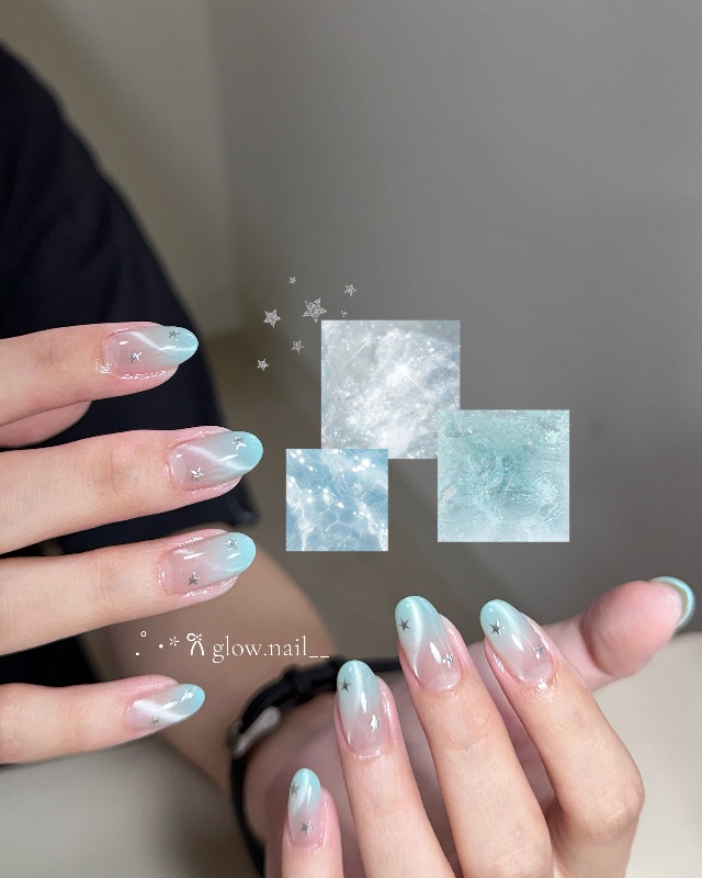 秘境海洋🌊𓂃꙳⋆，美甲作品