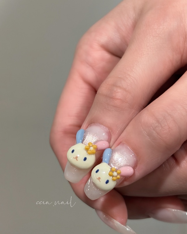 花小兔，美甲作品