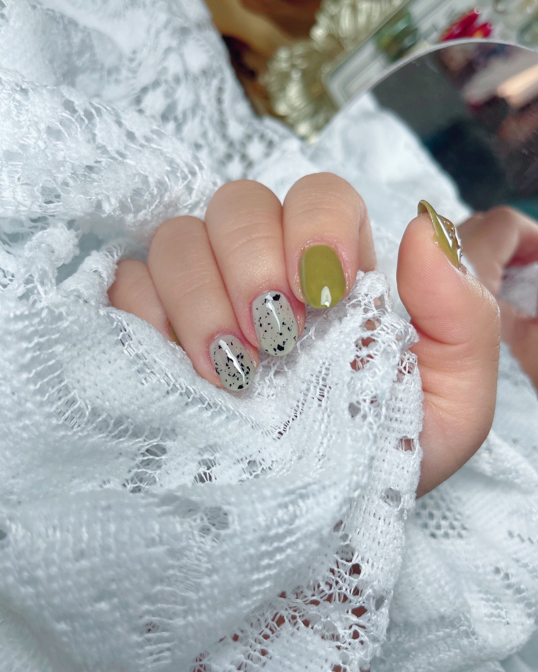 鵪鶉蛋♡，美甲作品