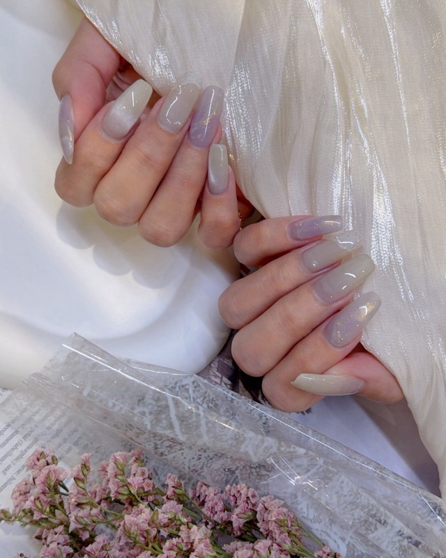紫色蕾絲💜，美甲作品