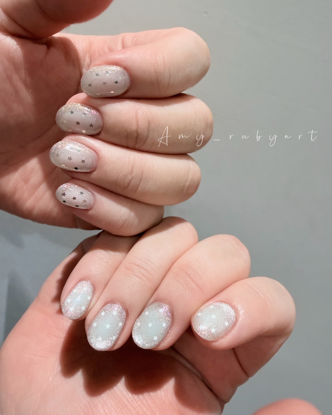 銀河腮紅貓眼👀，美甲作品