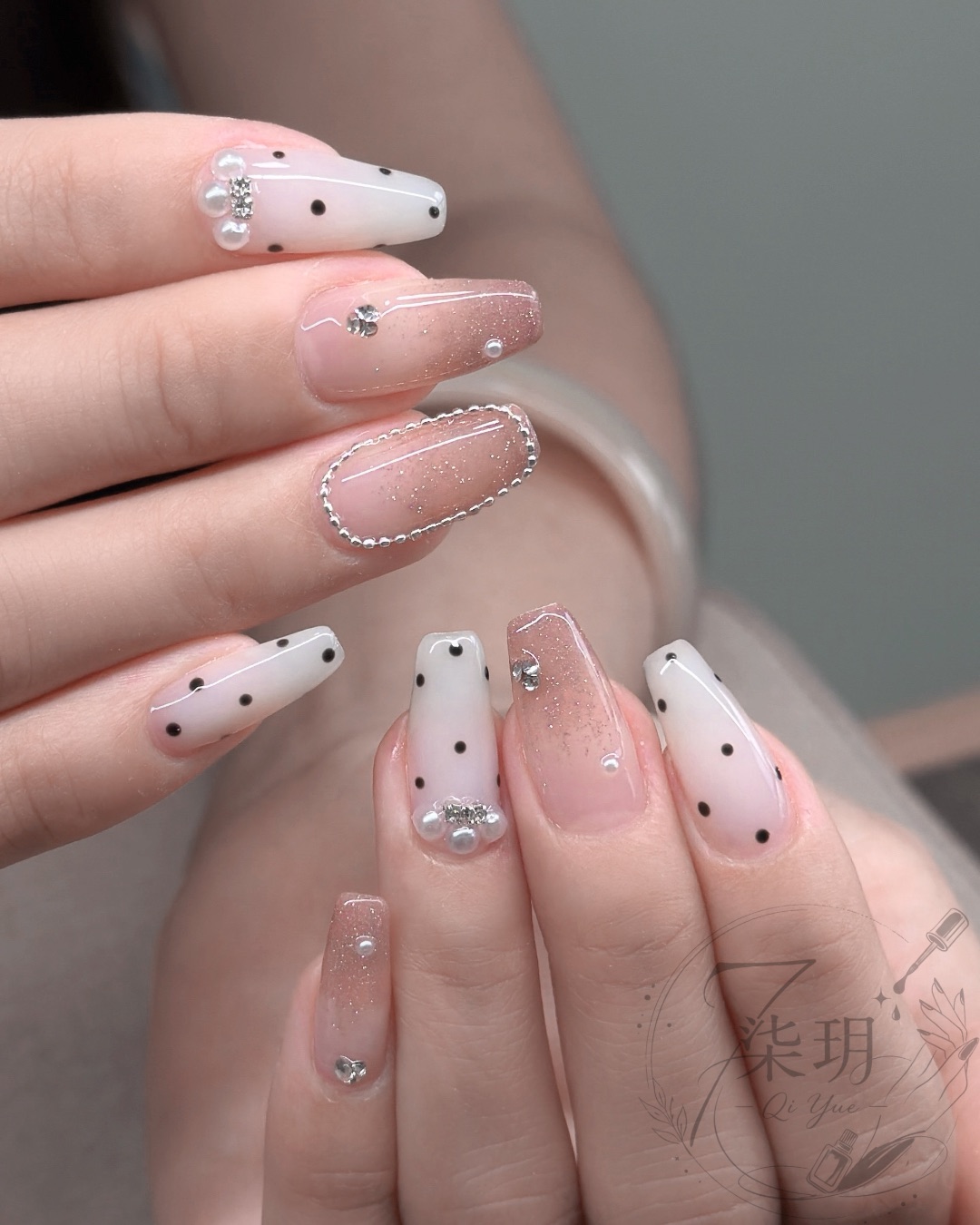 波點千金，美甲作品