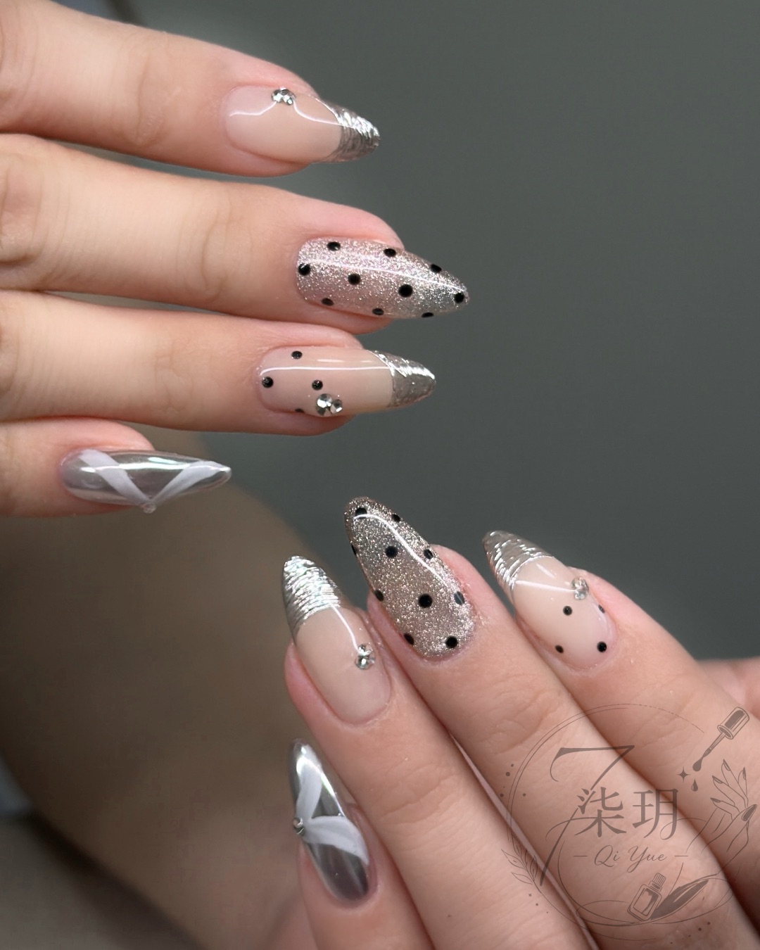 銀河波點，美甲作品
