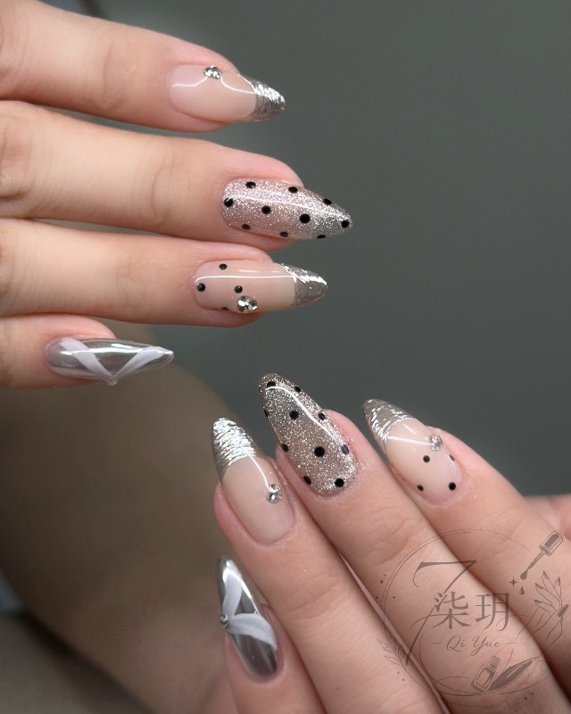 銀河波點，美甲作品