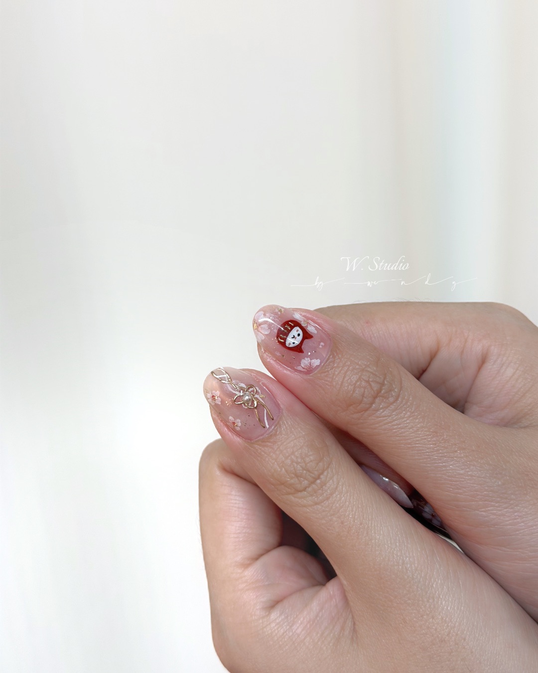 ㅣ可愛達摩♥️🌸，美甲作品