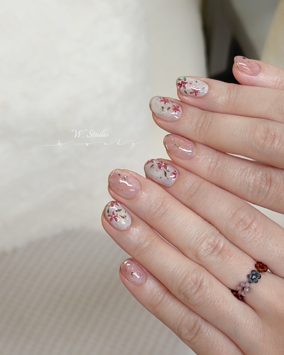ㅣ復古小櫻花🌸，美甲作品