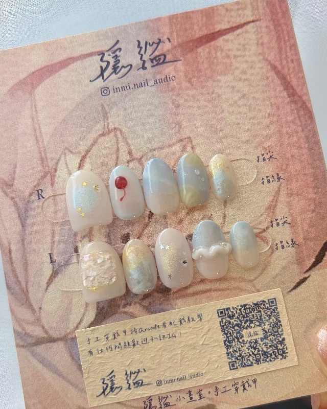 初夏的第一杯冰沙，美甲作品