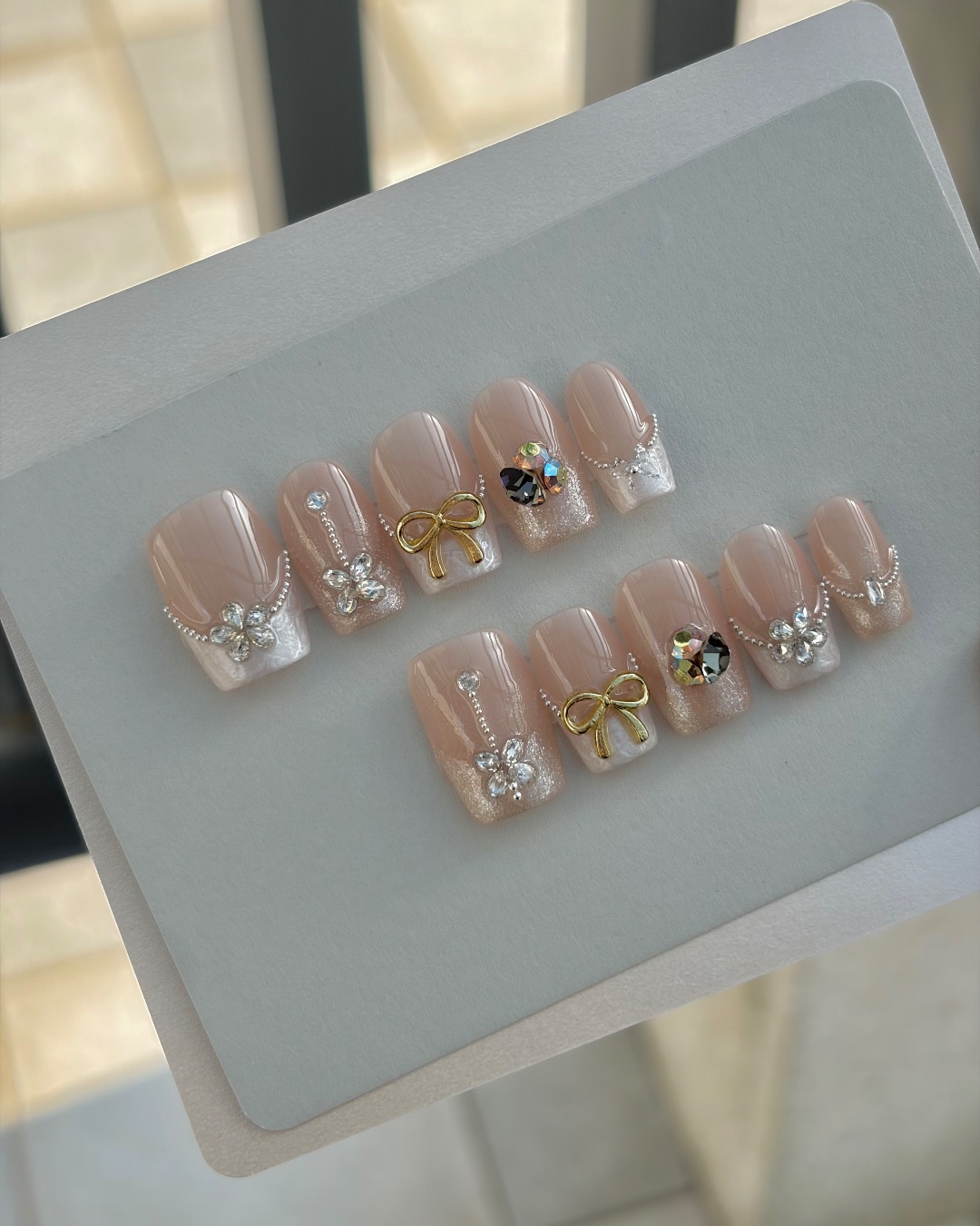 鑽石婚約，美甲作品