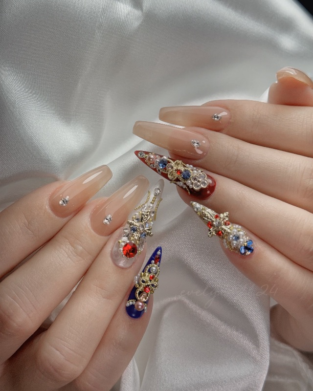 甄嬛美甲，美甲作品