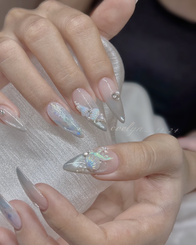 夏日海洋，美甲作品