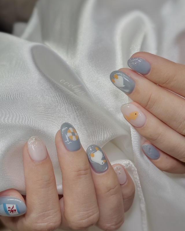 日系海風，美甲作品