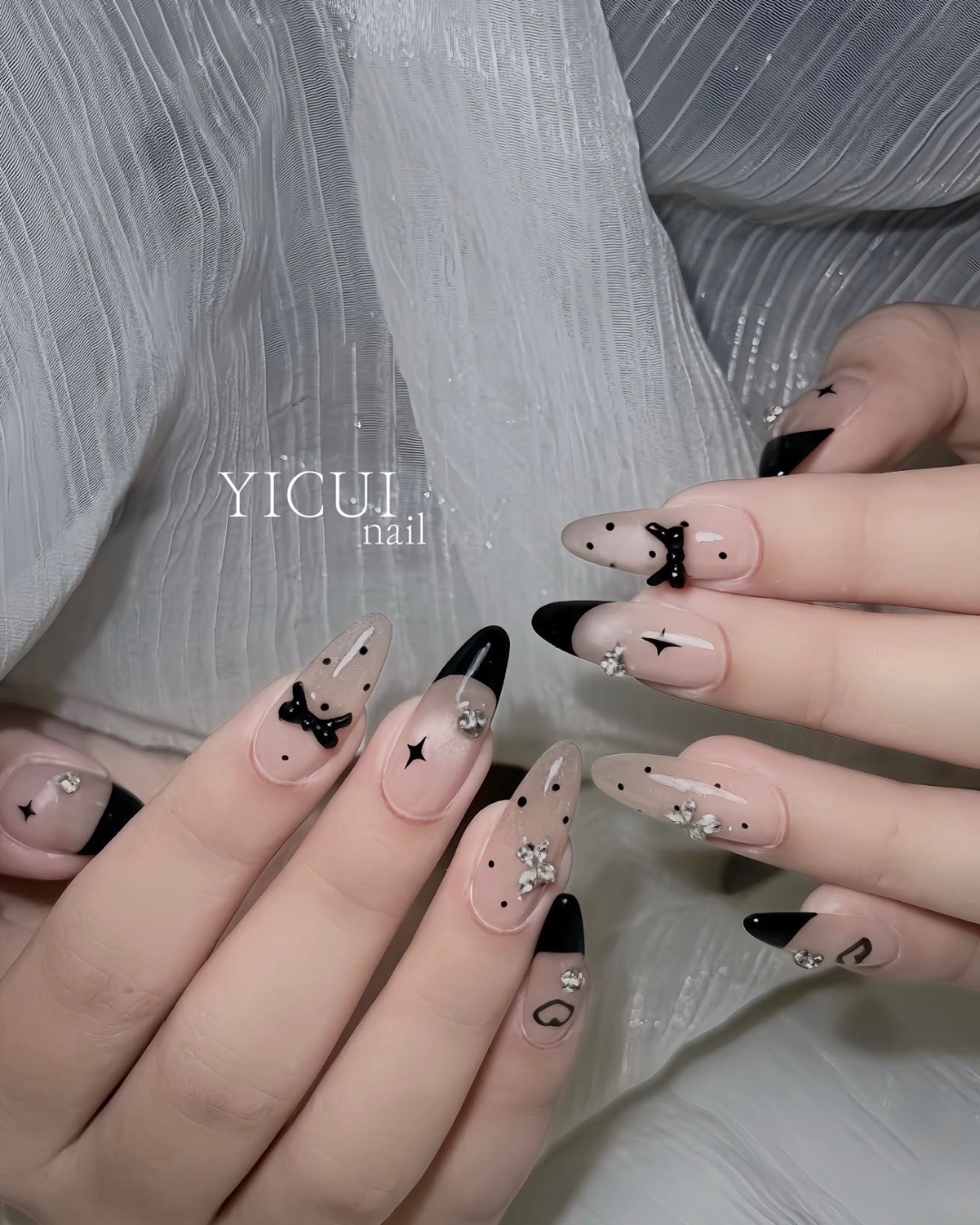 法式波點，美甲作品