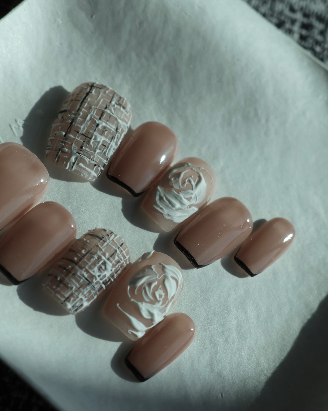 玫瑰，美甲作品