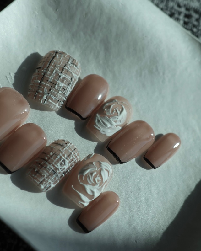 玫瑰，美甲作品