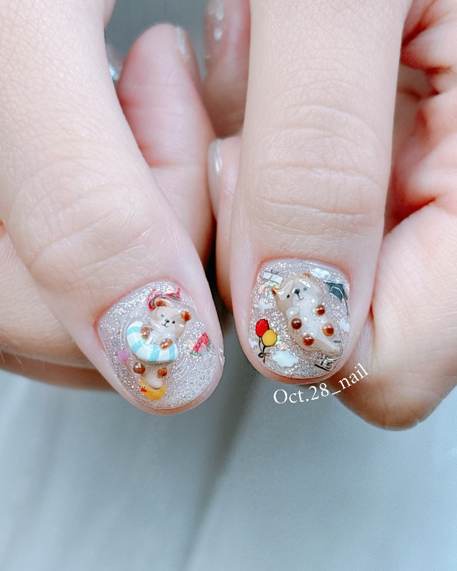 水獺畢業典禮，美甲作品