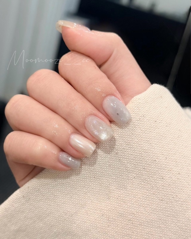 Cc_淨雪銀月,美甲作品