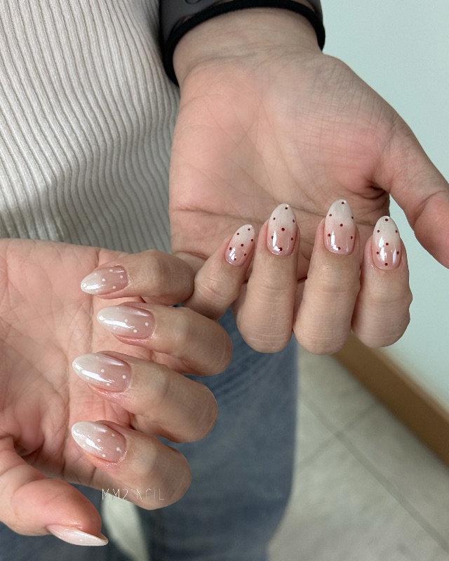 漸層波點,美甲作品