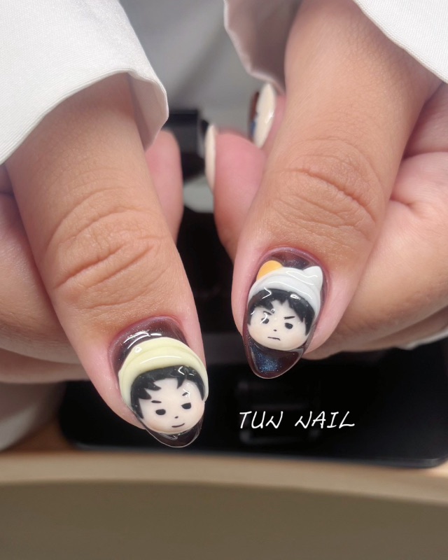 🎸 CNBLUE 應援甲 🖤,美甲作品