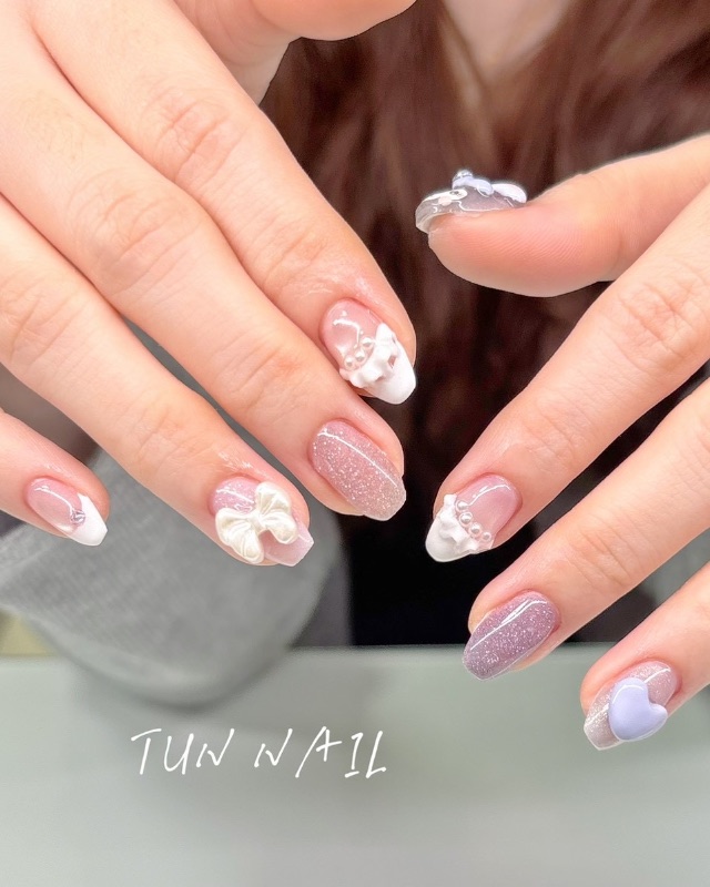 🎀 達菲甜夢 💜，美甲作品
